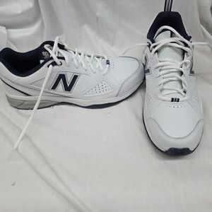 New Balance White and Navy Men's Athletic Sneakers